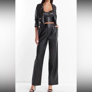 Express High-Waisted Faux Leather Pants – Size 8R